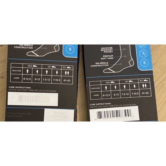 NEW Pocket Socks Zipper Holds Money Credit Card ID Polka Dot Womens 9-13 Lot 2 - Picture 3 of 7